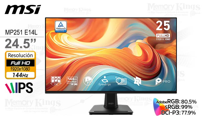 MSI PRO MP251 E14L 24.5" IPS FHD 144Hz