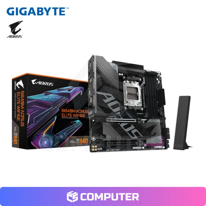 Gigabyte B840M AORUS ELITE WIFI6E AMD DDR5/AM5